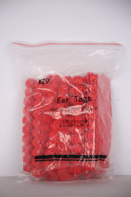 Plastic ear tag without layer printing D (Red)